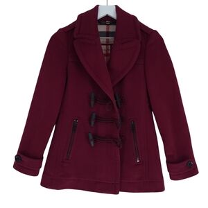 Burberry Burgundy Pea Coat